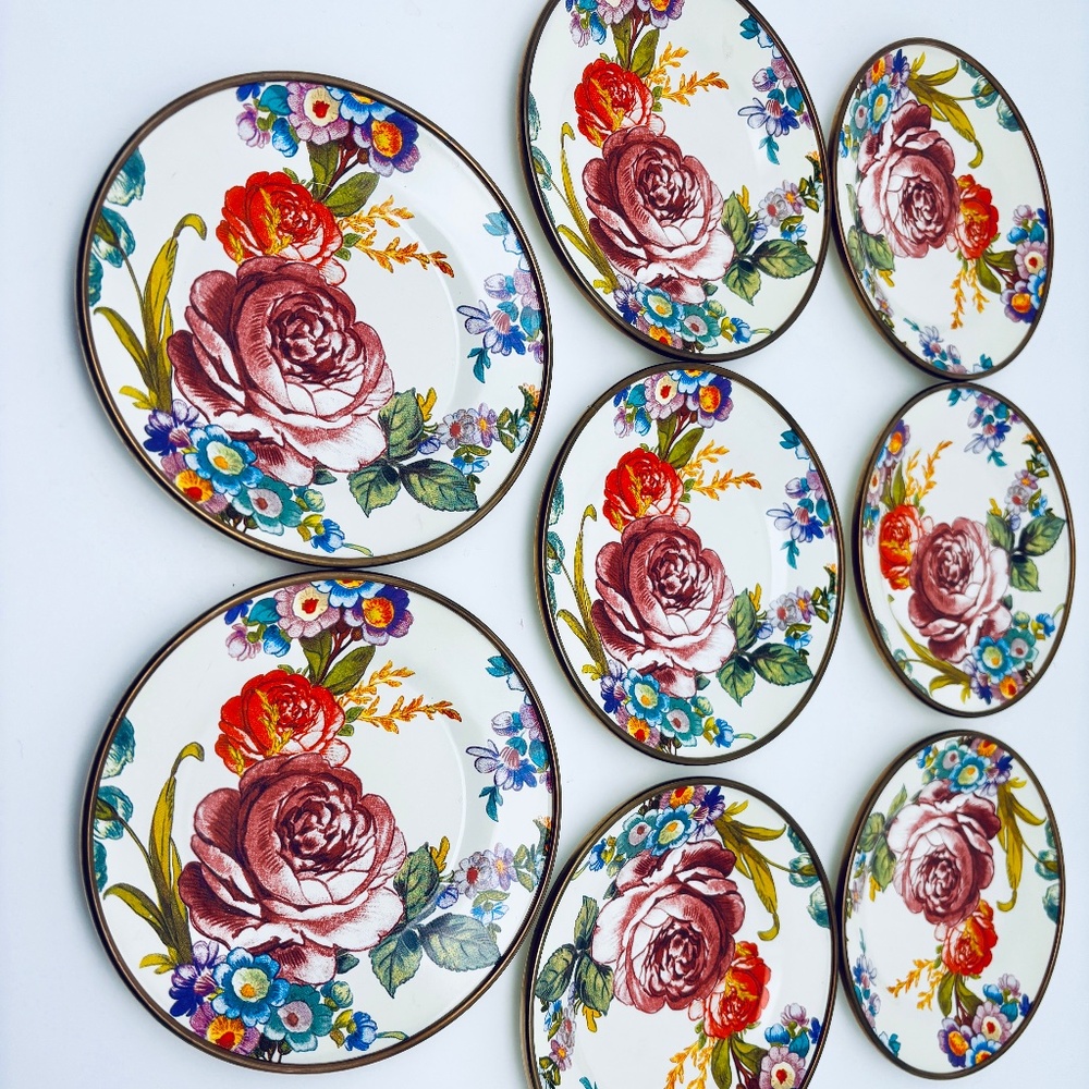 for Guest @krissyworlow of  Flower Market Canape Plates MacKenzie-Childs (4 )